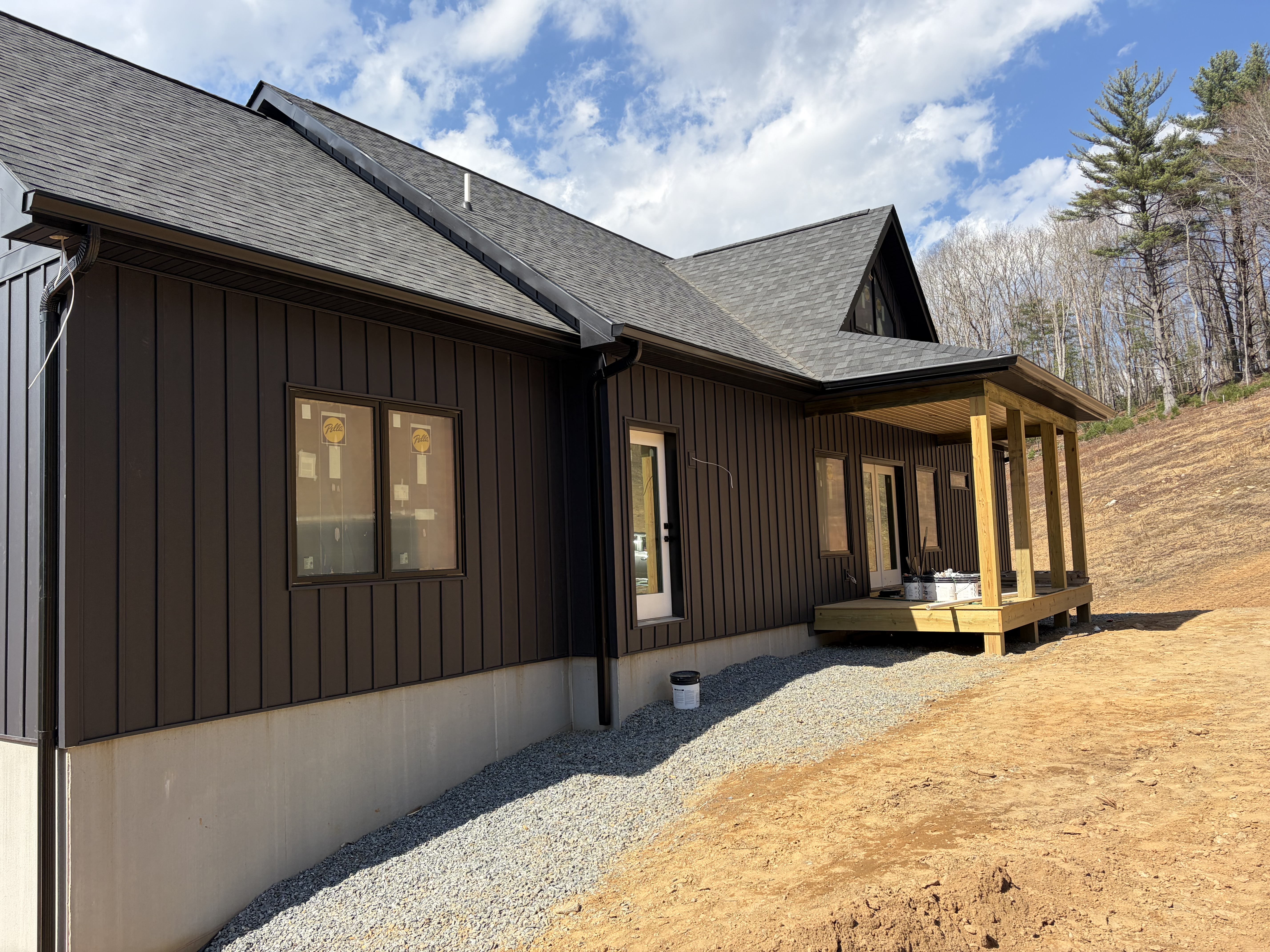 6 inch gutter installation on residential home in North Carolina