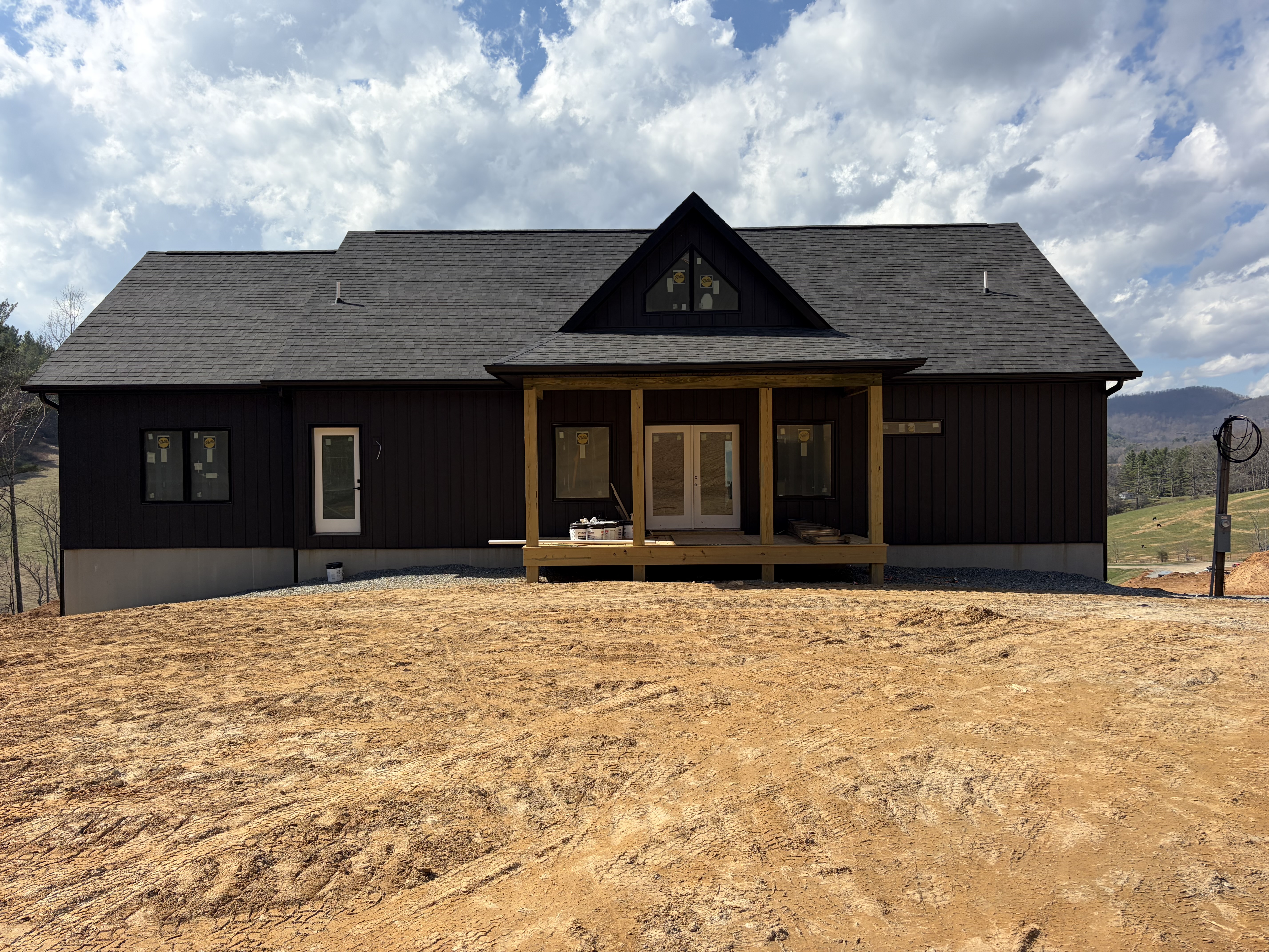 New gutter installation on home